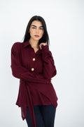 Burgundy Flowy Blouse