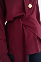 Burgundy Flowy Blouse