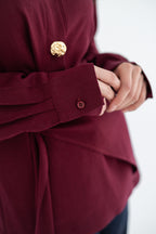 Burgundy Flowy Blouse