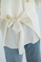 Beige Flowy Blouse