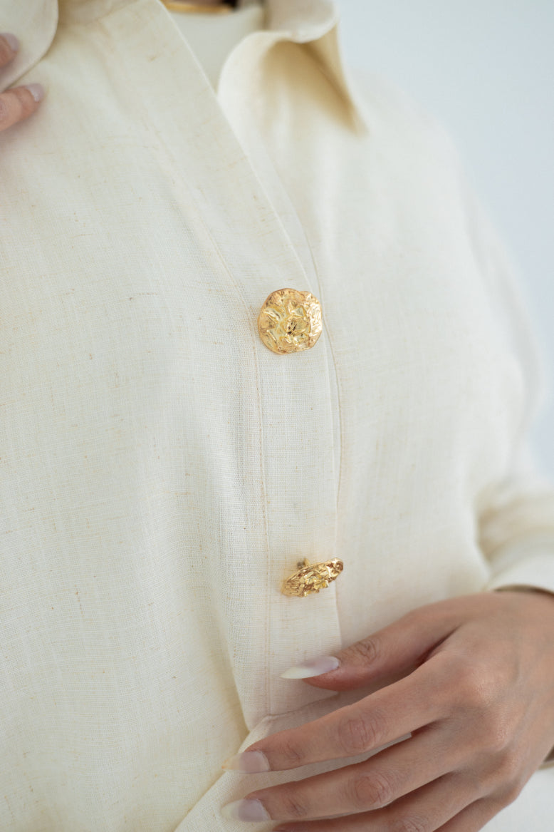 Beige Flowy Blouse