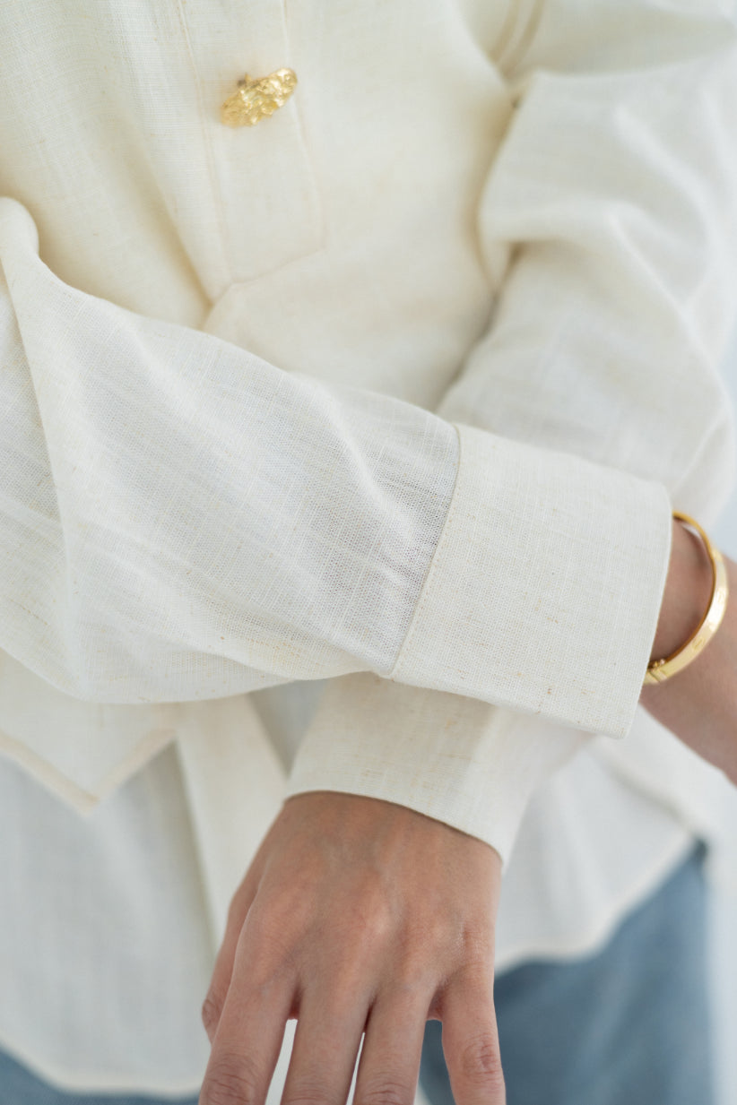 Beige Flowy Blouse