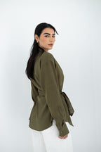 Olive Flowy Blouse