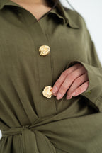Olive Flowy Blouse