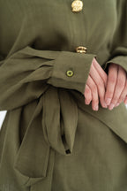Olive Flowy Blouse