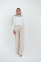 Fluid Beige Pants