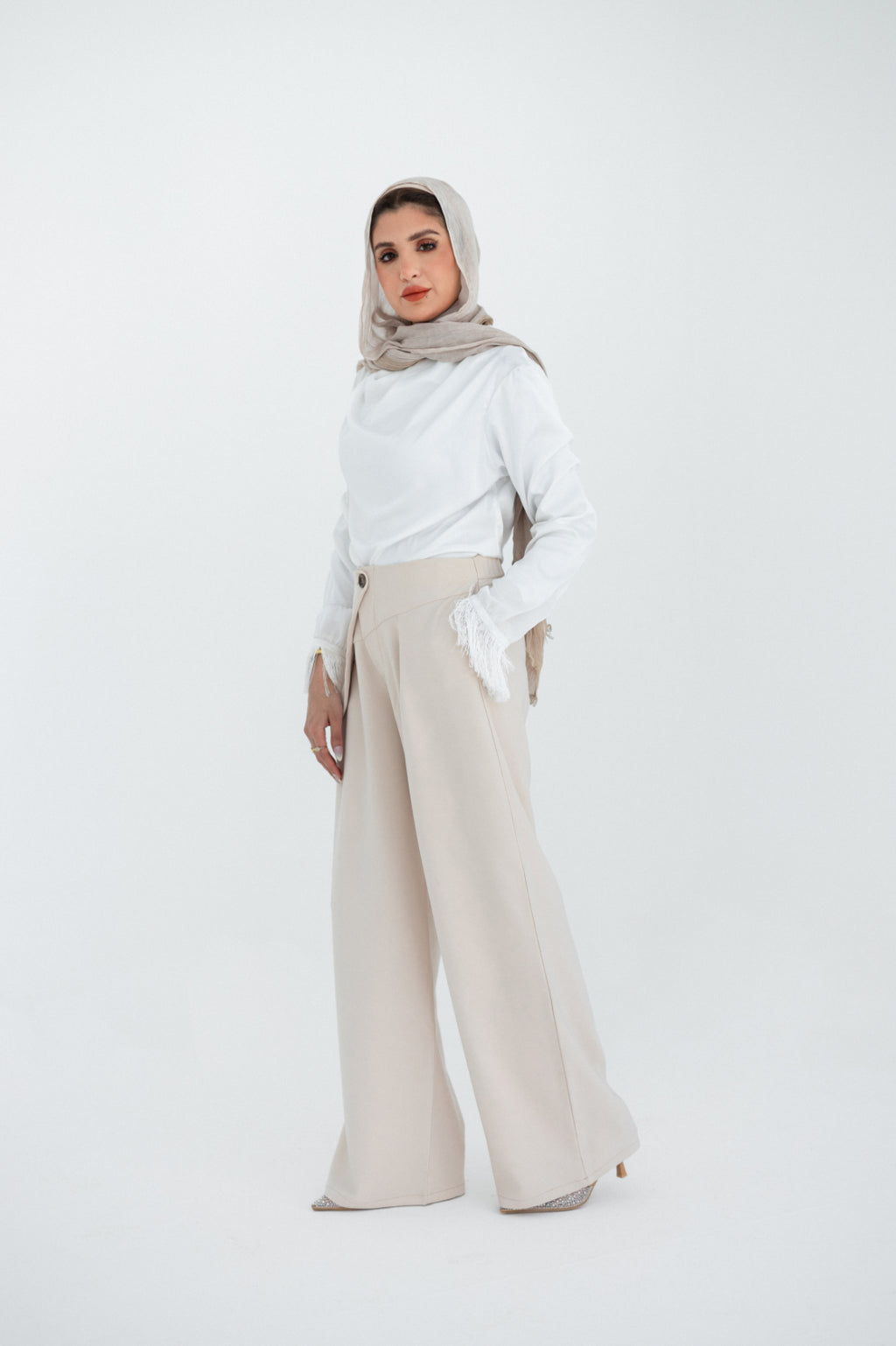 Fluid Beige Pants