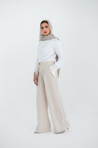 Fluid Beige Pants