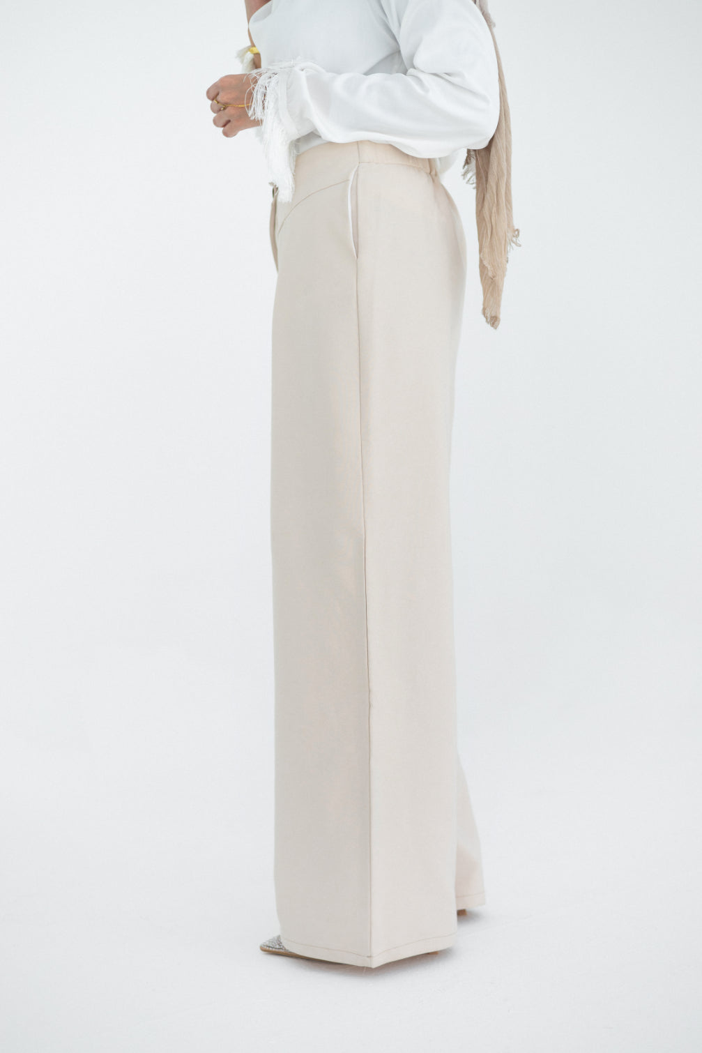 Fluid Beige Pants