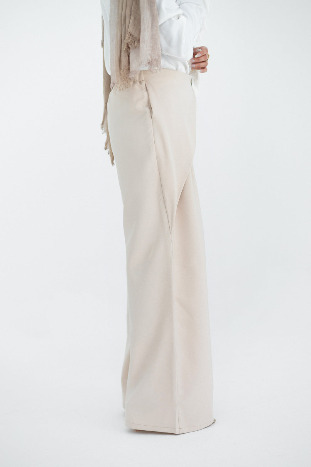 Fluid Beige Pants