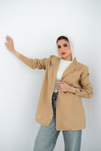 Beige Aura Chemise Jacket
