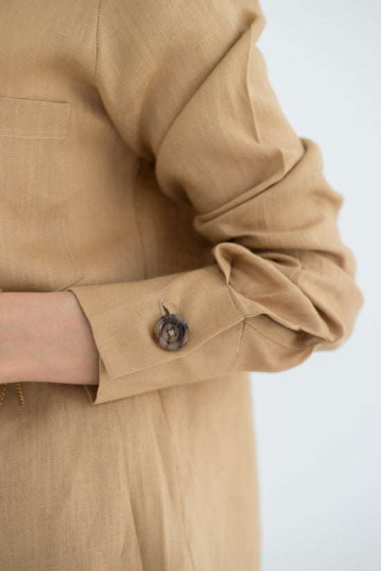 Beige Aura Chemise Jacket