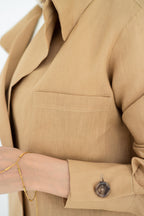 Beige Aura Chemise Jacket