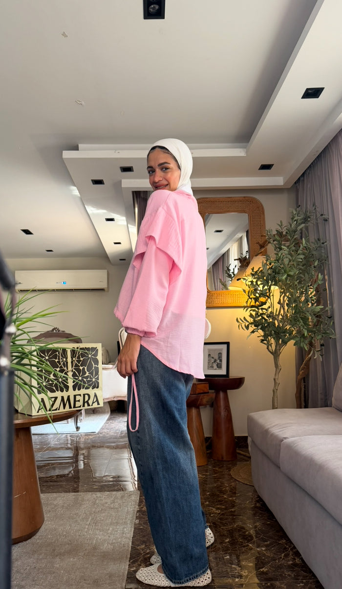 Bubble-pop Pink blouse