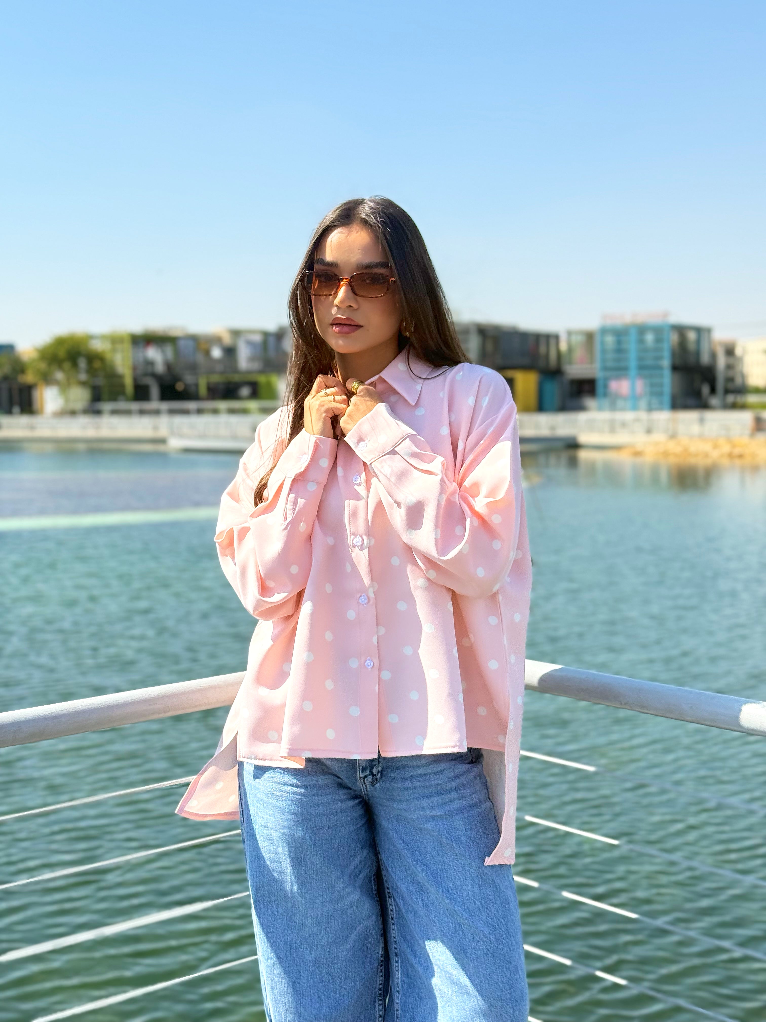 Polka Blush Blouse