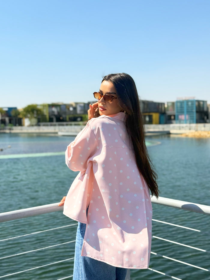 Polka Blush Blouse