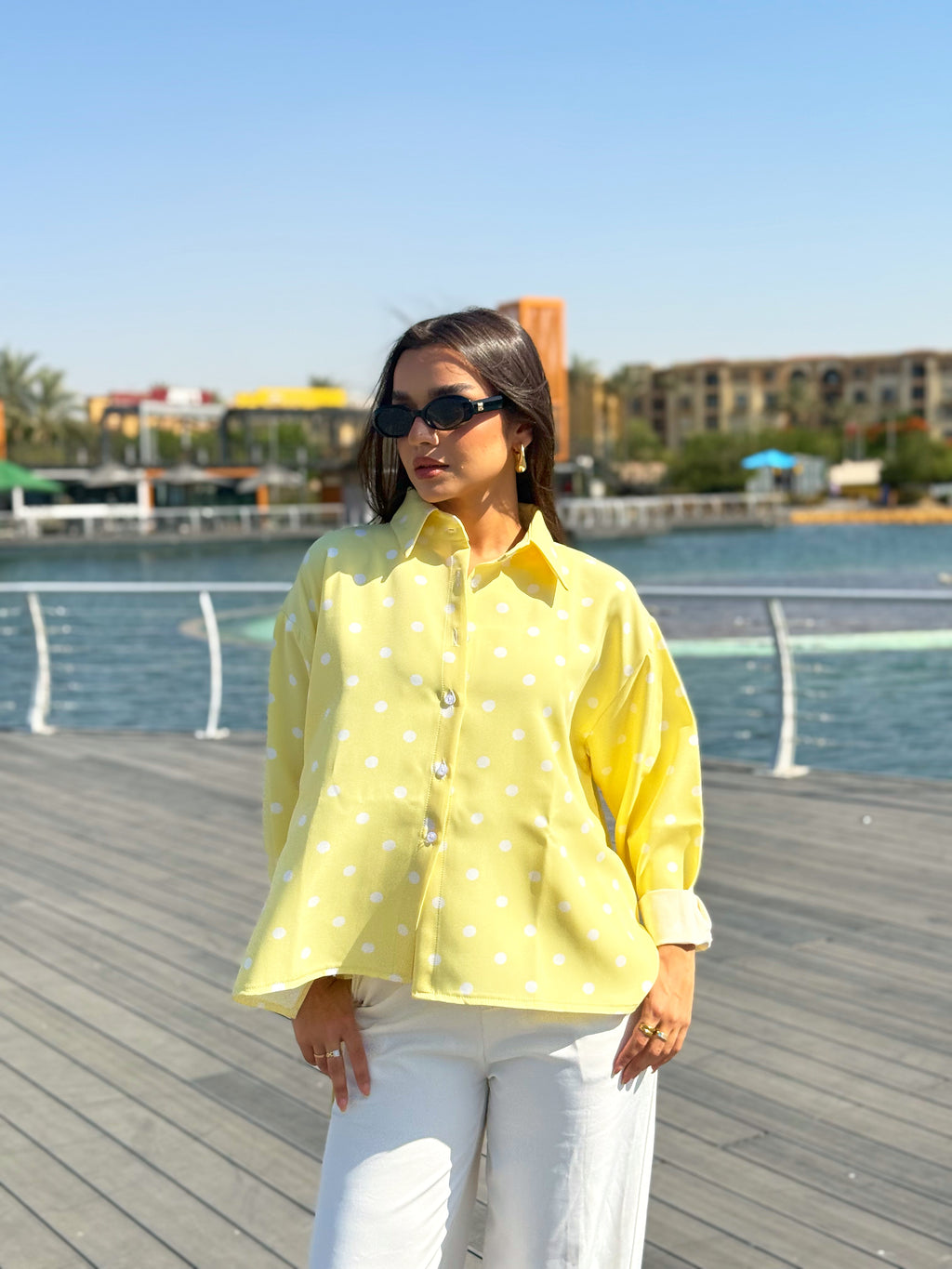 Polka Lemon Blouse