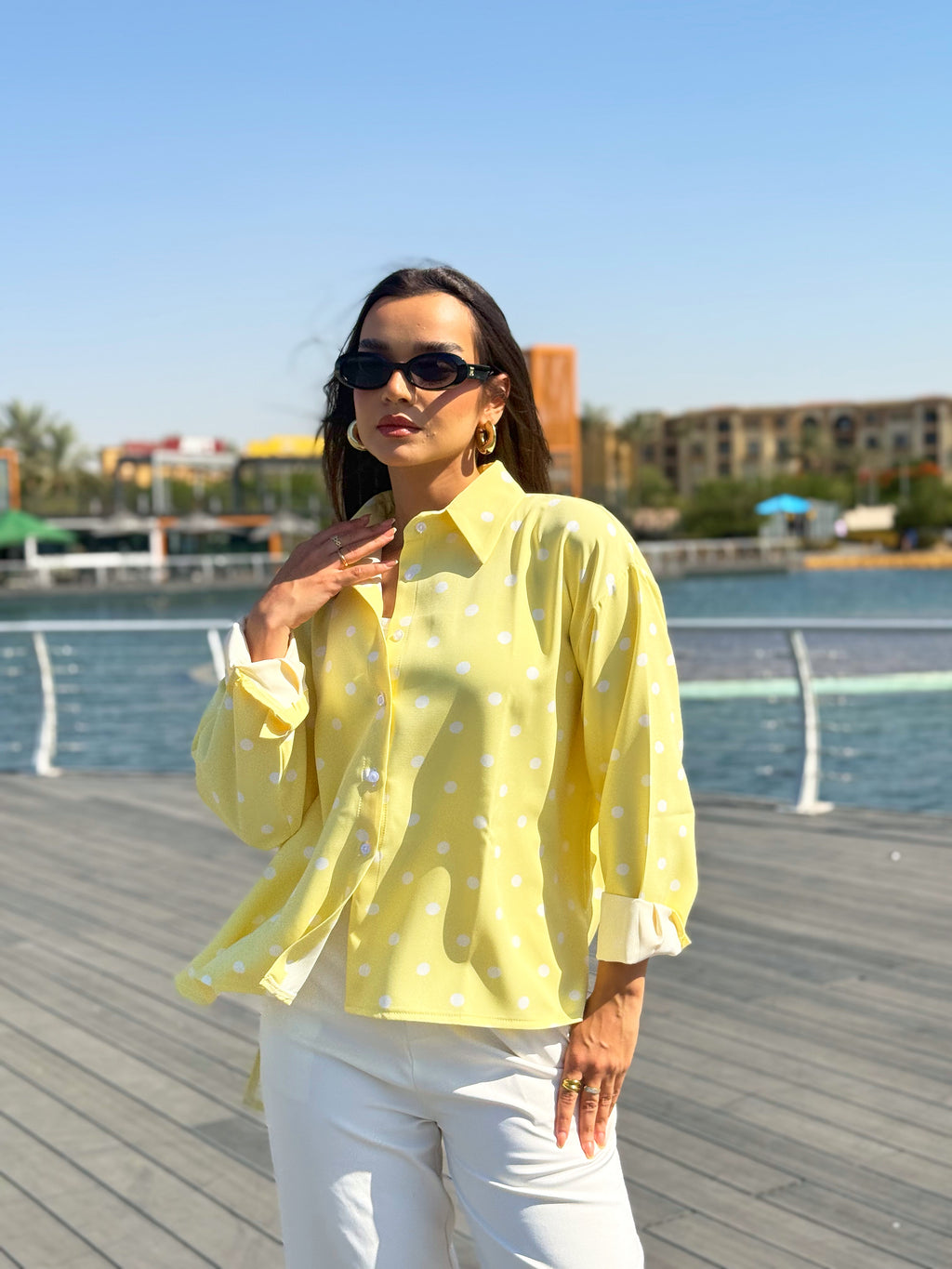 Polka Lemon Blouse