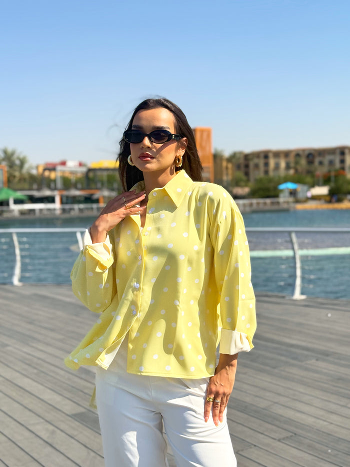 Polka Lemon Blouse