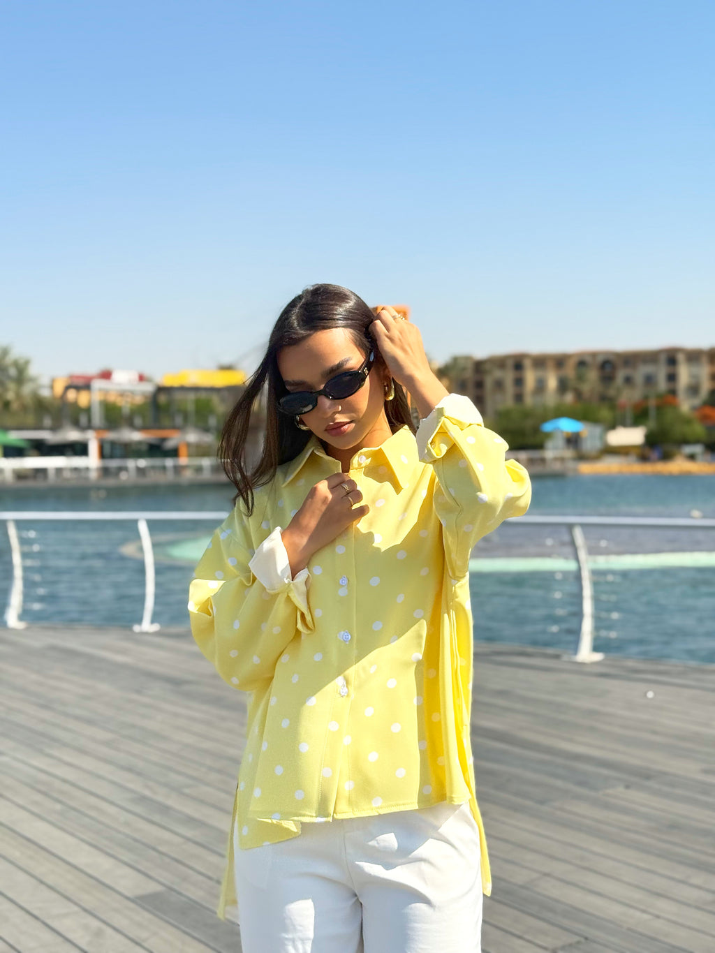 Polka Lemon Blouse