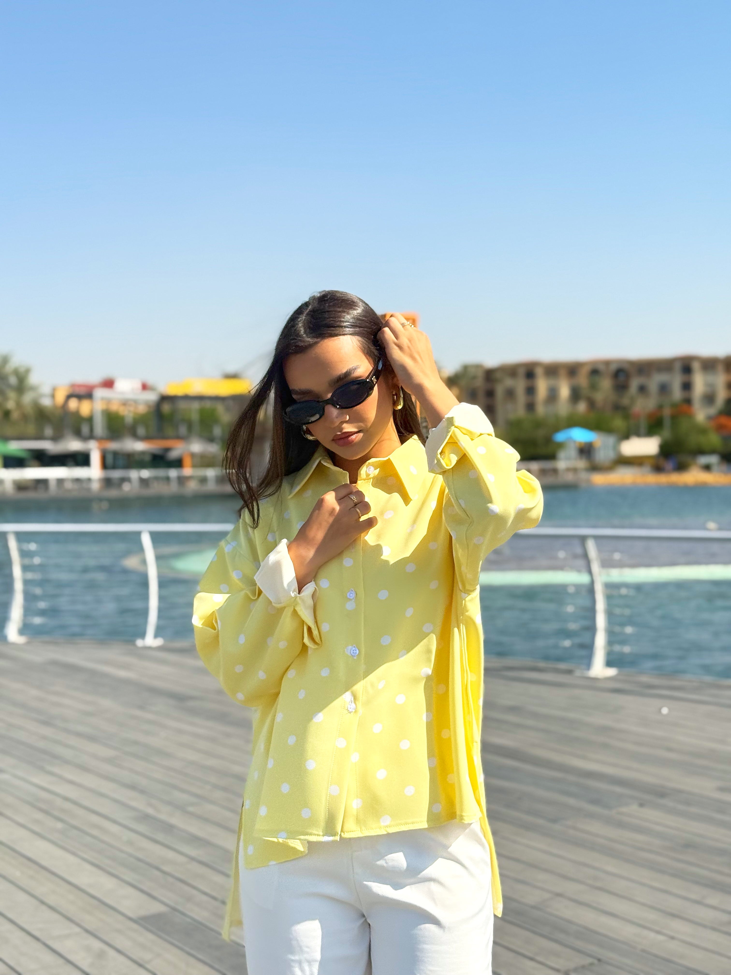 Polka Lemon Blouse