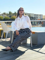 Dotted Ease Pant - Black