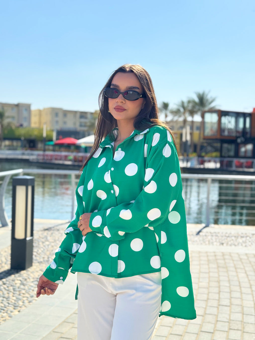 Polka Emerald Blouse