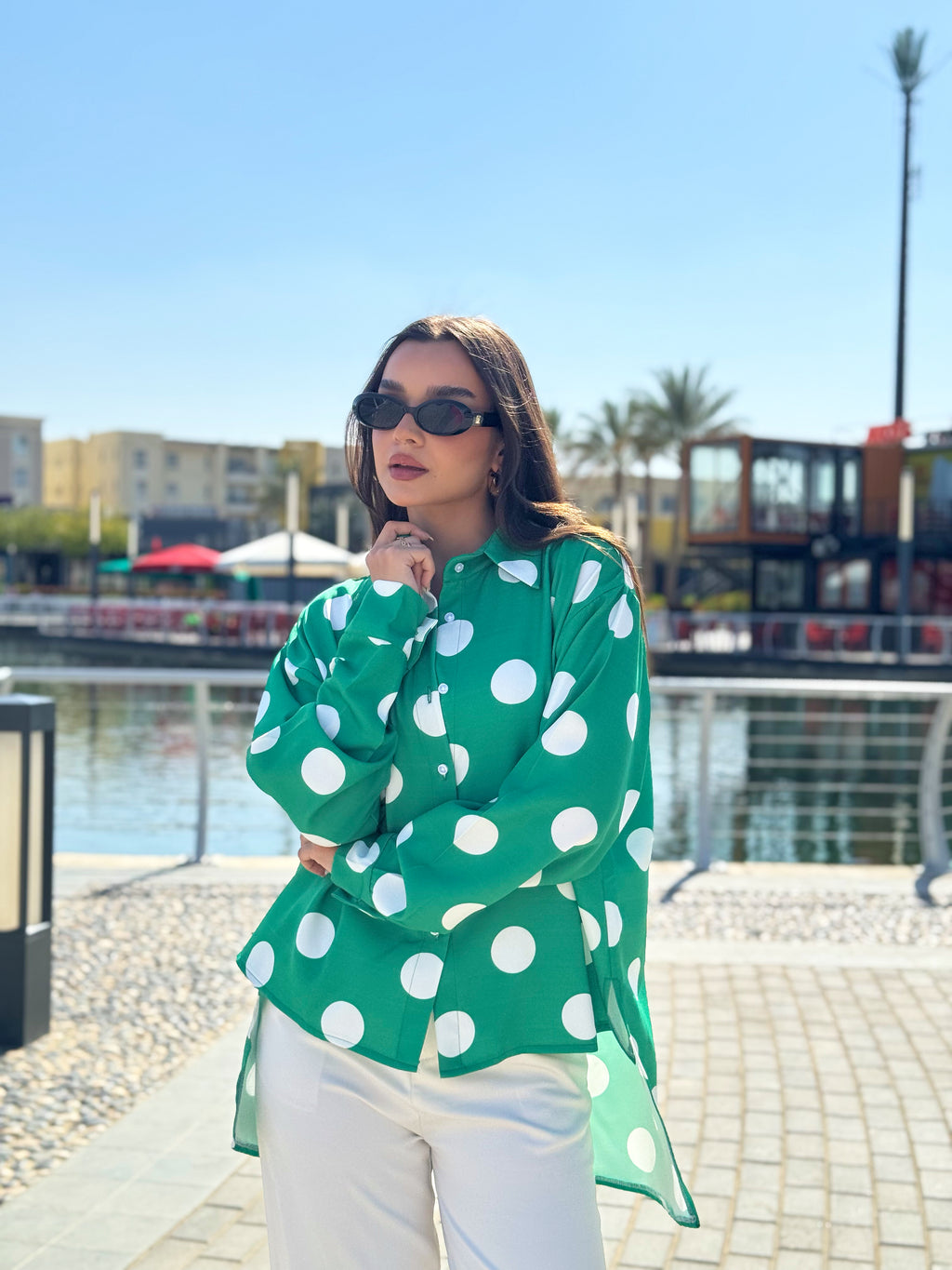 Polka Emerald Blouse