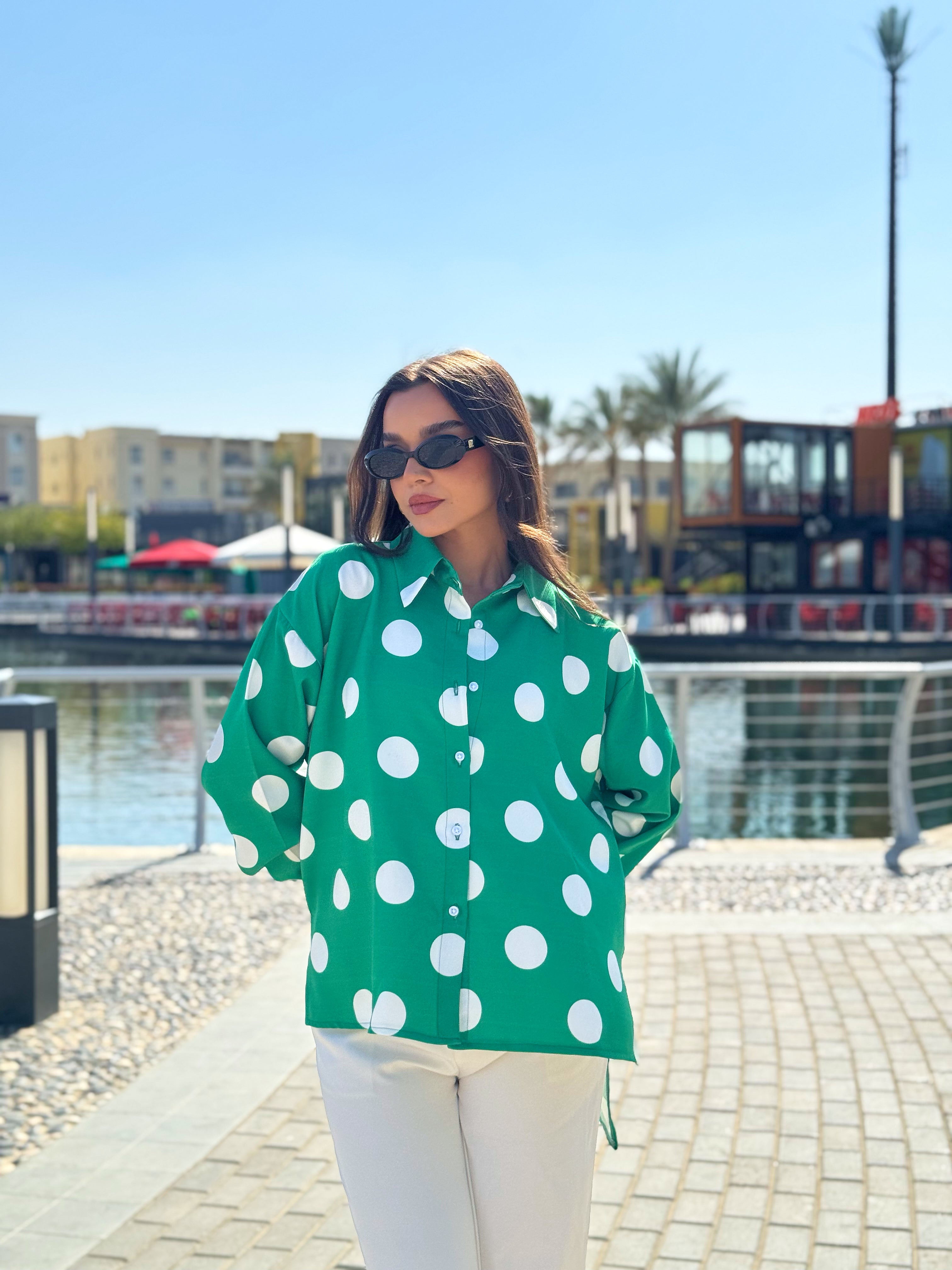 Polka Emerald Blouse