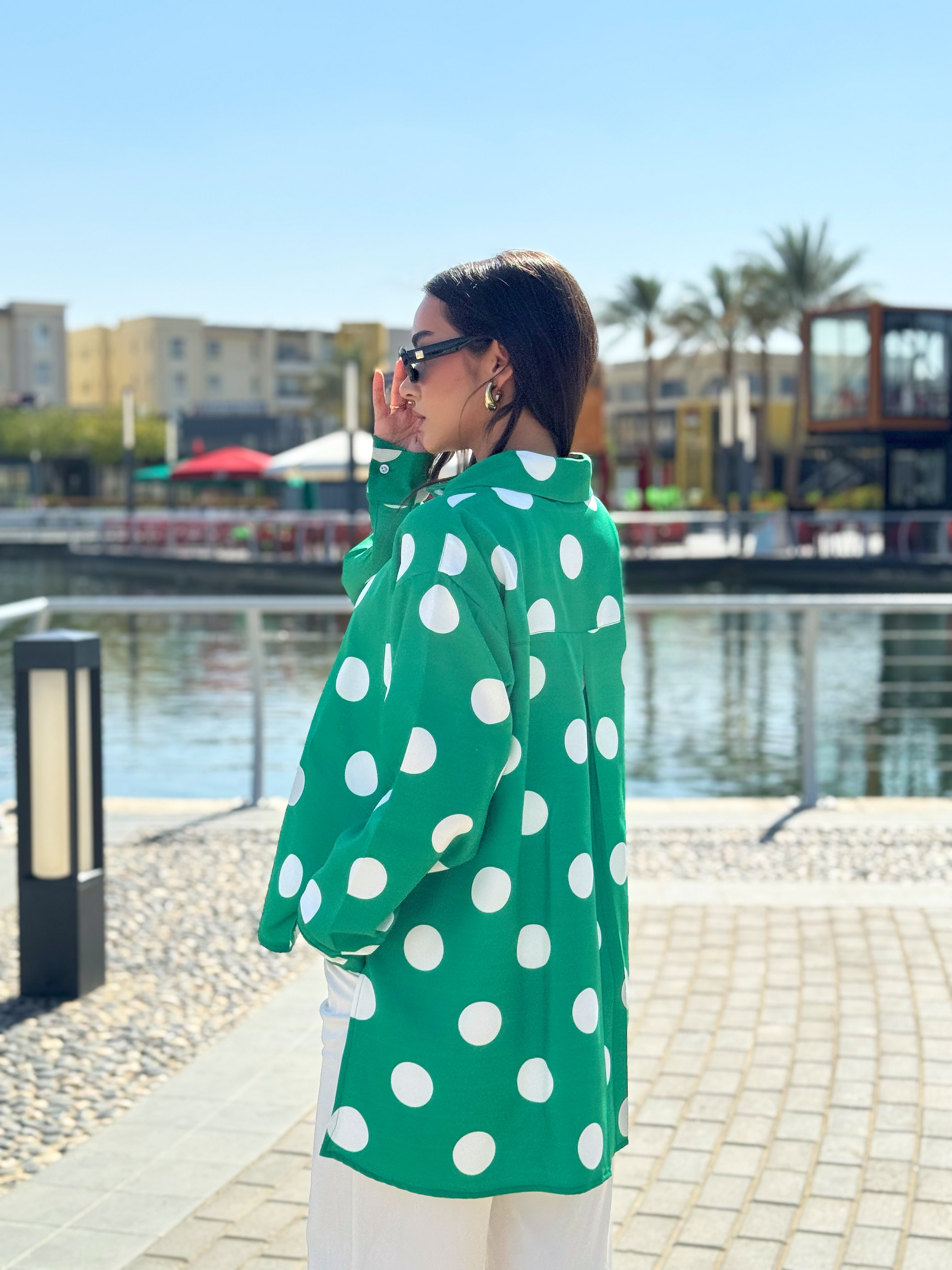 Polka Emerald Blouse