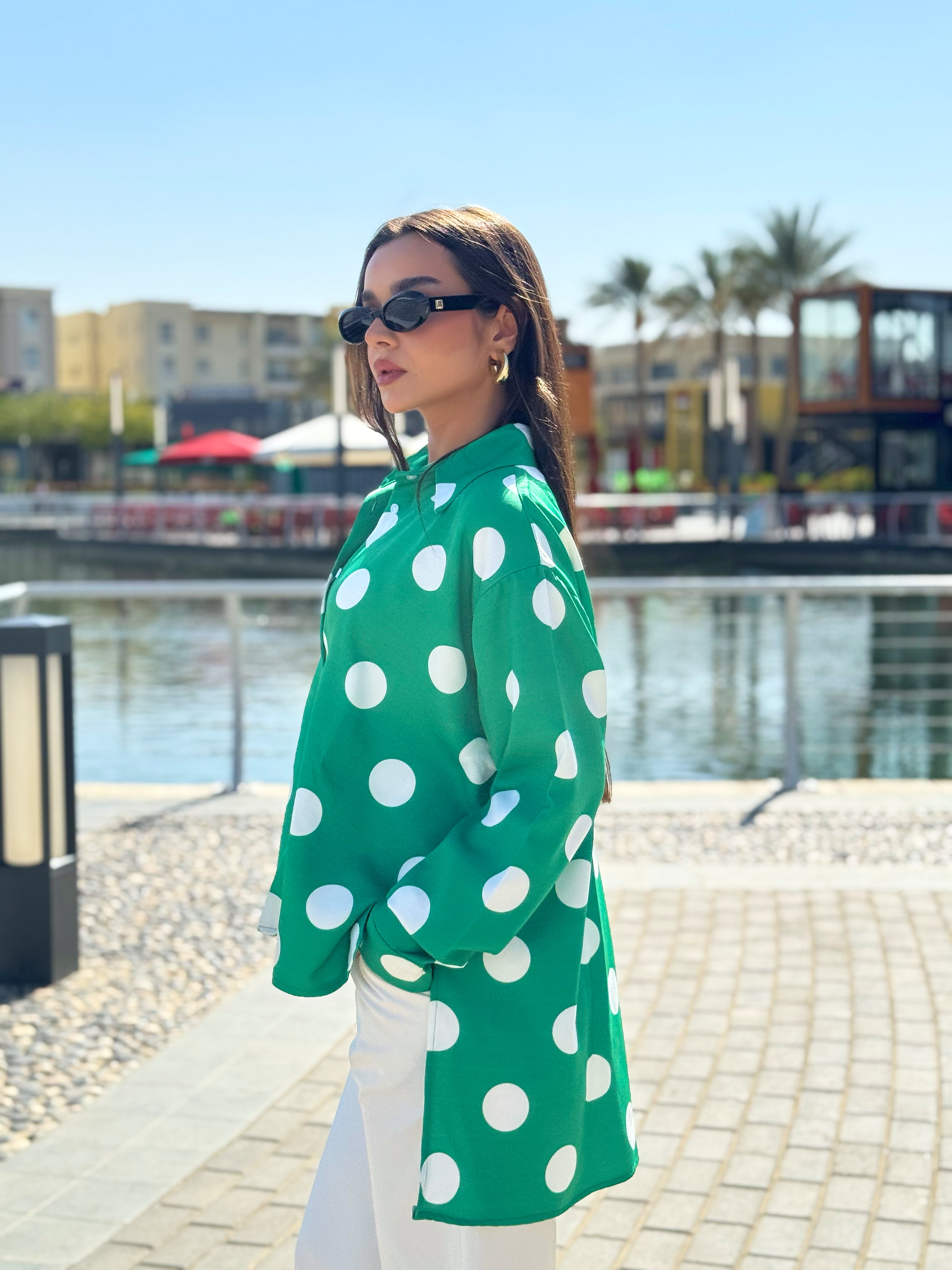 Polka Emerald Blouse